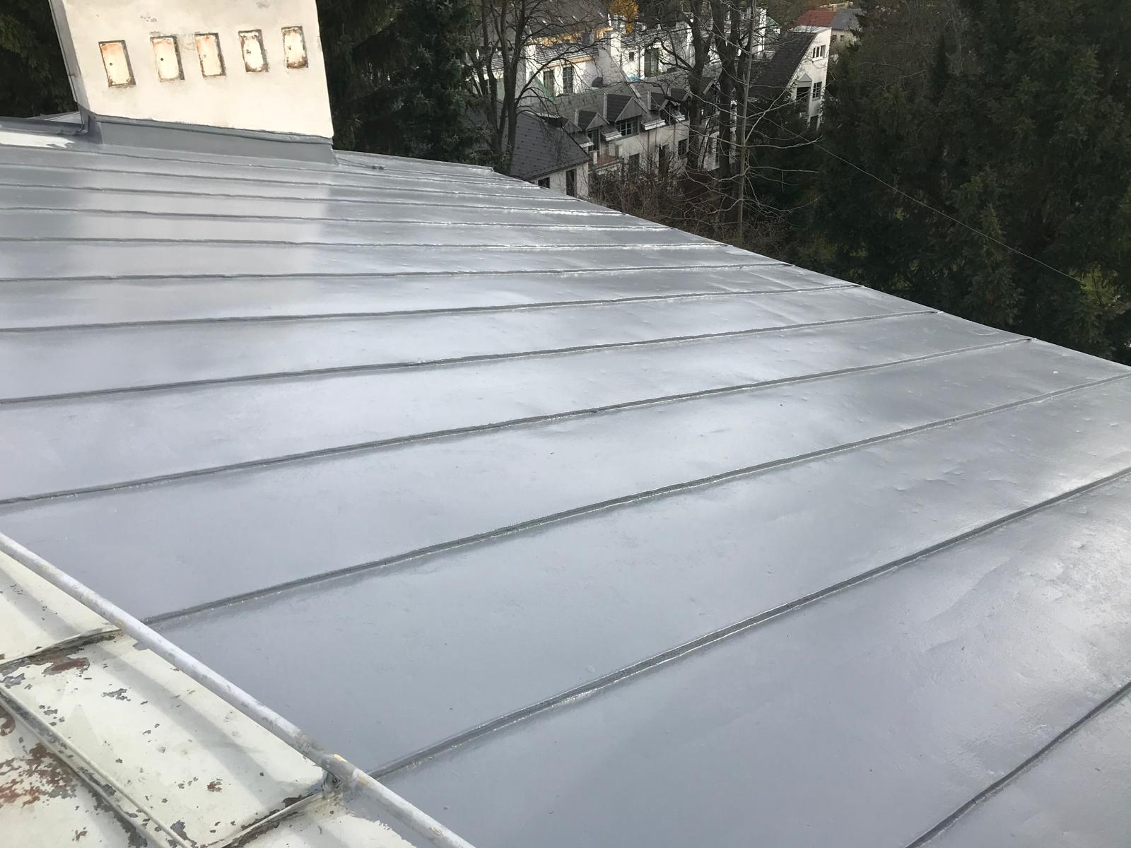Beschichtete Dachfläche als Anwendungsbeispiel, kein Foto des Laborversuchs